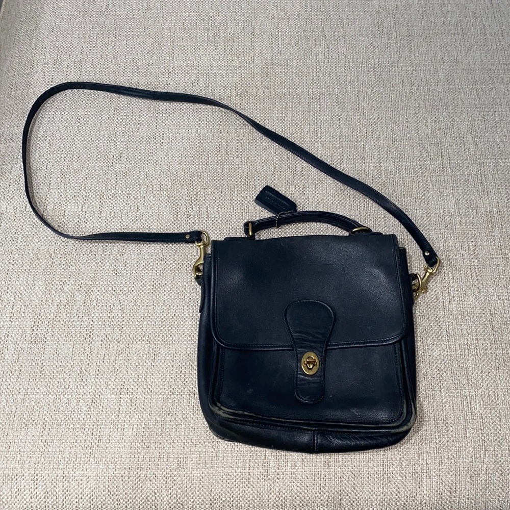 Vintage Coach Station Leather Bag#5130
